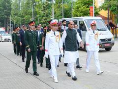 
      
      Hanoi: Defence Minister Rajnath Singh pays homage to Ho Chi Minh
      
      