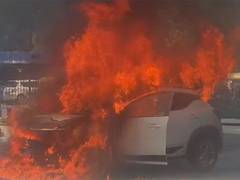 
      
      Car catches fire on Delhi’s MB Road amid intense heat, two escape
      
      