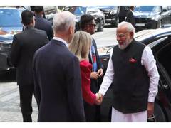 
      
      PM Narendra Modi arrives for India-Nordic Summit
      
      