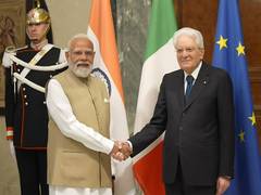 
      
       PM Modi holds meeting with Italian President Sergio Mattarella
      
      