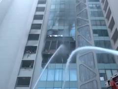 
      
      Fire engulfs Solitaire Tower in Ahmedabad’s Makarba area
      
      