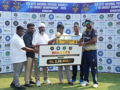 
      
      UP crowned champions of Elite Nat'l Divyang T-20 Cricket C'ship
      
      