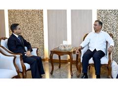 
      
      Outgoing Indian HC pays farewell call on Bangladesh PM Rahman
      
      