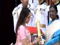 
      
      Dharmendra honoured with Padma Vibhushan, Hema receives it
      
      