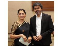 
      
      Kushboo Sundar felicitates Tamil Nadu CM Joseph Vijay
      
      
