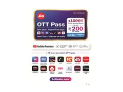 
      
      Jio introduces a new Rs 200 OTT Pass
      
      
