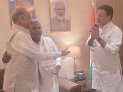 
      
      Siddaramaiah meets senior Congress Ashok Gehlot in Jaipur
      
      