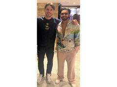 
      
      Ranveer Singh meets with Arsenal Midfield maestro Declan Rice
      
      