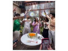Inside Surbhi Jyoti's dreamy pastel-themed baby shower and 38th birthday bash