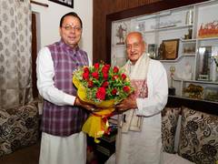 
      
      CM Dhami visits Bhagat Singh Koshyari to congratulate him
      
      