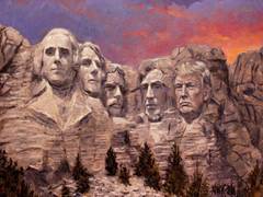 
      Donald Trump shares AI image of himself on Mount Rushmore
      