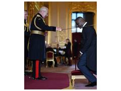 
      
      Actor Idris Elba recieves honour of knighthood from King Charles 
      
      