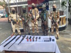 
      
      Manipur: Security forces recover cache of arms and ammo
      
      
