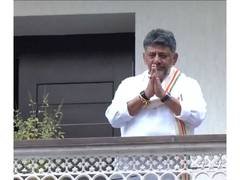 
      
      DK Shivakumar greets supporters outside Bengaluru residence
      
      