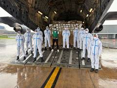 
      
      IAF Globemaster delivers critical medical aid for Ebola treatment
      
      