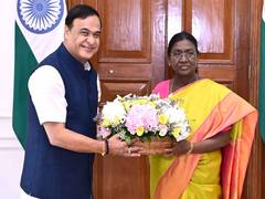 
      
      Assam CM Himanta Biswa Sarma meets President Droupadi Murmu
      
      