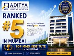 
      
      AIMTR Ranked 5th Among MMS Institutes in Mumbai 
      
      