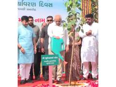 
      
      Gandhinagar: Gujarat CM Bhupendra Patel plants sapling
      
      
