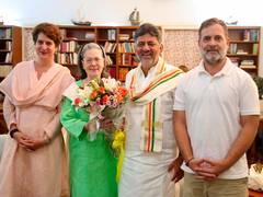
      
      CM DK Shivakumar arrives at 10, Janpath to meet Sonia Gandhi
      
      