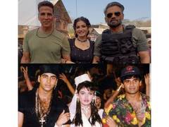 
      
      Raveena Tandon's rare 'Mohra' throwback with Akshay, Suniel
      
      