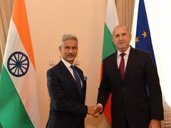 
    Jaishankar holds talks with Bulgarian PM, FM
    
