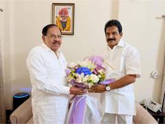 
      
      Karnataka Dy CM meets KC Venugopal in Delhi
      
      