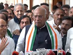 
      
      Mallikarjun Kharge credits Sonia Gandhi for win in Rajya Sabha
      
      