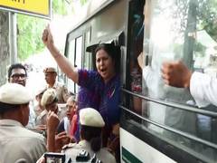 
      
      Police detain Congress workers protesting outside ECI
      
      
