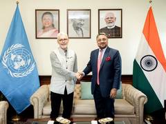 
      
      WHO Country Representative to India, presents credentials to MEA 
      
      