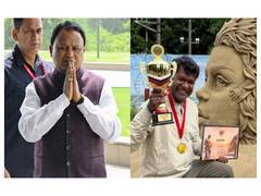 
      
      Odisha CM congratulates sand artist Sudarsan Pattnaik
      
      