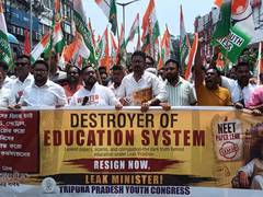 
      
      Tripura Youth Congress stages massive protest in Agartala
      
      