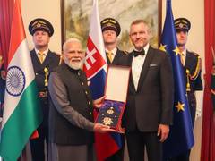 
      
      Slovakia confers highest civilian honour on PM Modi
      
      
