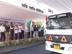 
      
      Maharashtra: 100th Indigenous BrahMos Missile booster flagged off
      
      