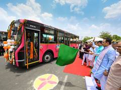 
      
      Rajasthan CM launches PM-eBus Sewa, flags off electric buses for
      
      