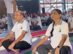 
    Dhaka: Indian envoy Dinesh Trivedi joins participants in yoga day
    
