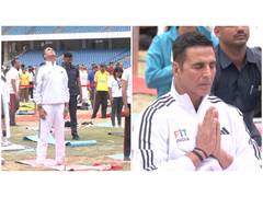 
      
      Akshay Kumar joins Union Min Mandaviya for International Yoga Day
      
      
