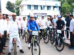 
      
      Cycling will help India progress: Mansukh Mandaviya
      
      