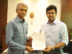 
      
      Bengaluru South MP Tejasvi Surya flags city's infra woes
      
      