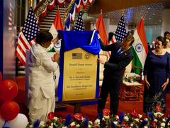 
      
      Trump thanks India for naming road adjoining US Consulate in Hyde
      
      