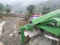 
      
      Arunachal flash flood washes away homes
      
      