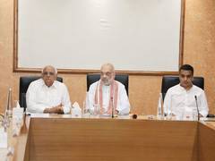 
      
      Amit Shah chairs a high-level review meeting in Ahmedabad
      
      