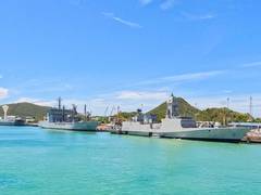 
      
      INS Udaygiri, Kavaratti, Shakti of Eastern Fleet arrive 
      
      