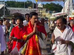 
      
      BY Vijayendra offers prayers at Lord Venkateswara temple
      
      