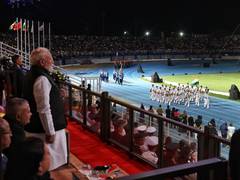 
      
      PM Modi stands to honour Indian armed forces in Seychelles
      
      