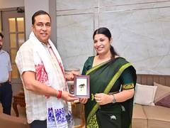 
      
      Assam Forest Minister meets Conservationist Purnima Devi Barman
      
      