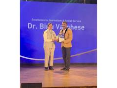 
      
      Social Activist Dr. Binu Varghese Wins Prestigious Award 
      
      