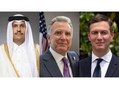 
      
      Qatar PM meets US envoys Witkoff, Kushner
      
      