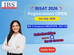 
      
      ICFAI Business School Opens IBSAT 2026 Registrations
      
      