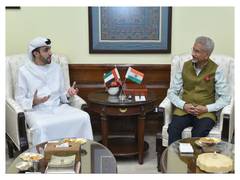 
      
      Jaishankar meets outgoing UAE Amb Alshaali
      
      