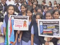 
      
      Massive student protest against NEET paper leak in Mandya
      
      